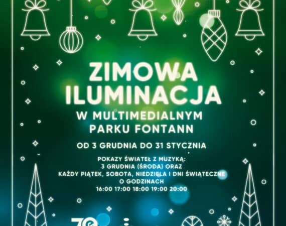 Zimowa Iluminacja w Multimedialnym Parku Fontann