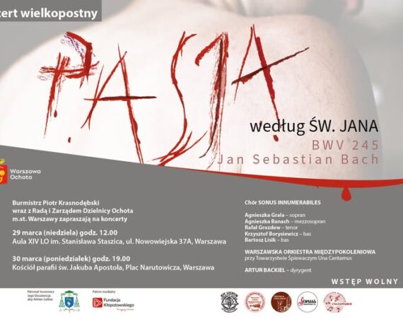 Koncert Wielkopostny – „Pasja według św. Jana” J.S. Bacha