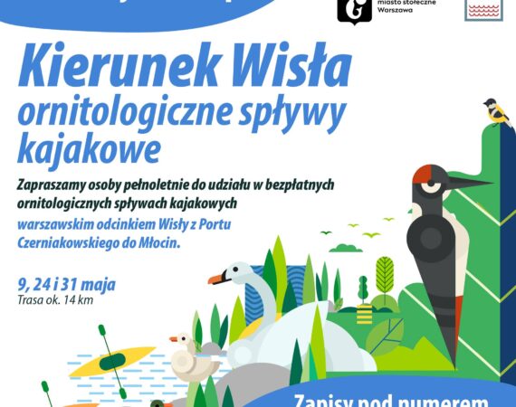 Spływ ornitologiczny warszawskim odcinkiem Wisły