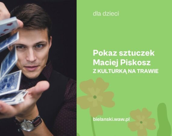 Z kulturką na trawie Pokaz sztuczek Maciej Piskosz