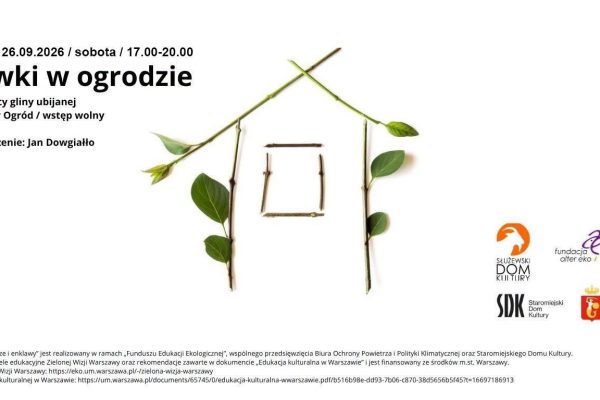 Ławki w ogrodzie warsztaty ziemi ubijanej w ramach projektu Azyle, nisze i enklawy