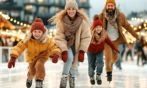 Lodowisko przed Westfield Arkadia