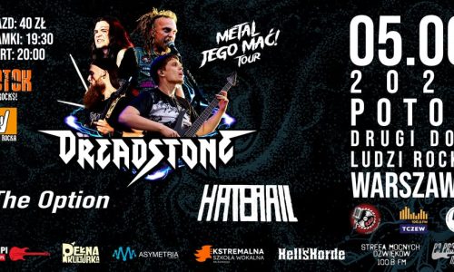 Metal jego mać! Koncert Dreadstone + Haterail + support: The Option