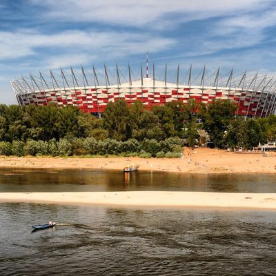 Plaże nad Wisłą w okolicy bulwarów
