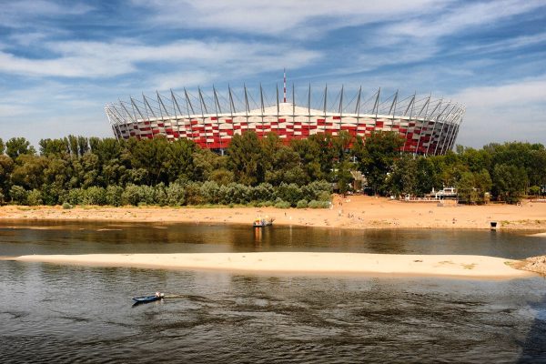 Plaże nad Wisłą w okolicy bulwarów