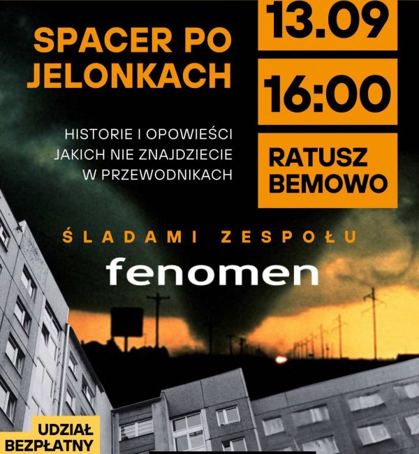 13 września zapraszam Was na wyjątkowy spacer po Jelonkach — dzielnicy, która ma znacznie więcej historii, niż mogłoby się wydawać. Tym razem przejdziemy tę trasę razem z grupą Fenomen. Będą opowieści o dawnych Jelonkach, osiedlach, miejscach, które zmieniły się nie do poznania, lokalnych historiach i oczywiście o hip-hopowym obliczu tej części Warszawy. 📅 13.09 🕓 16:00 📍 Start: pod Ratuszem Dzielnicy Bemowo 🎟️ Udział bezpłatny ✅ Bez zapisów — po prostu przyjdźcie! A to nie wszystko — po spacerze czeka nas jeszcze mały koncert grupy Fenomen. 🎤 Jeśli wychowaliście się na Jelonkach, pamiętacie Warszawę z przełomu lat 90. i 2000. albo po prostu chcecie lepiej poznać tę część miasta — wpadajcie. Do zobaczenia na Bemowie!