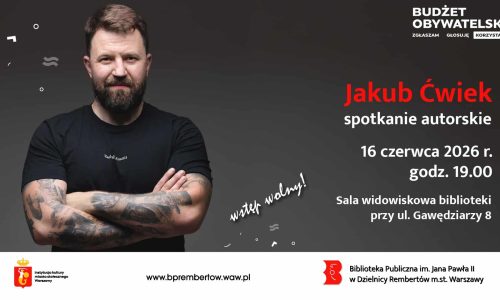 Spotkanie autorskie z Jakubem Ćwiekiem