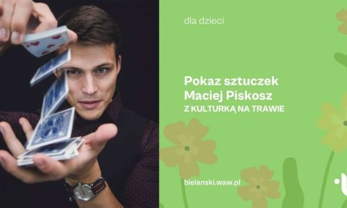Z kulturką na trawie Pokaz sztuczek Maciej Piskosz